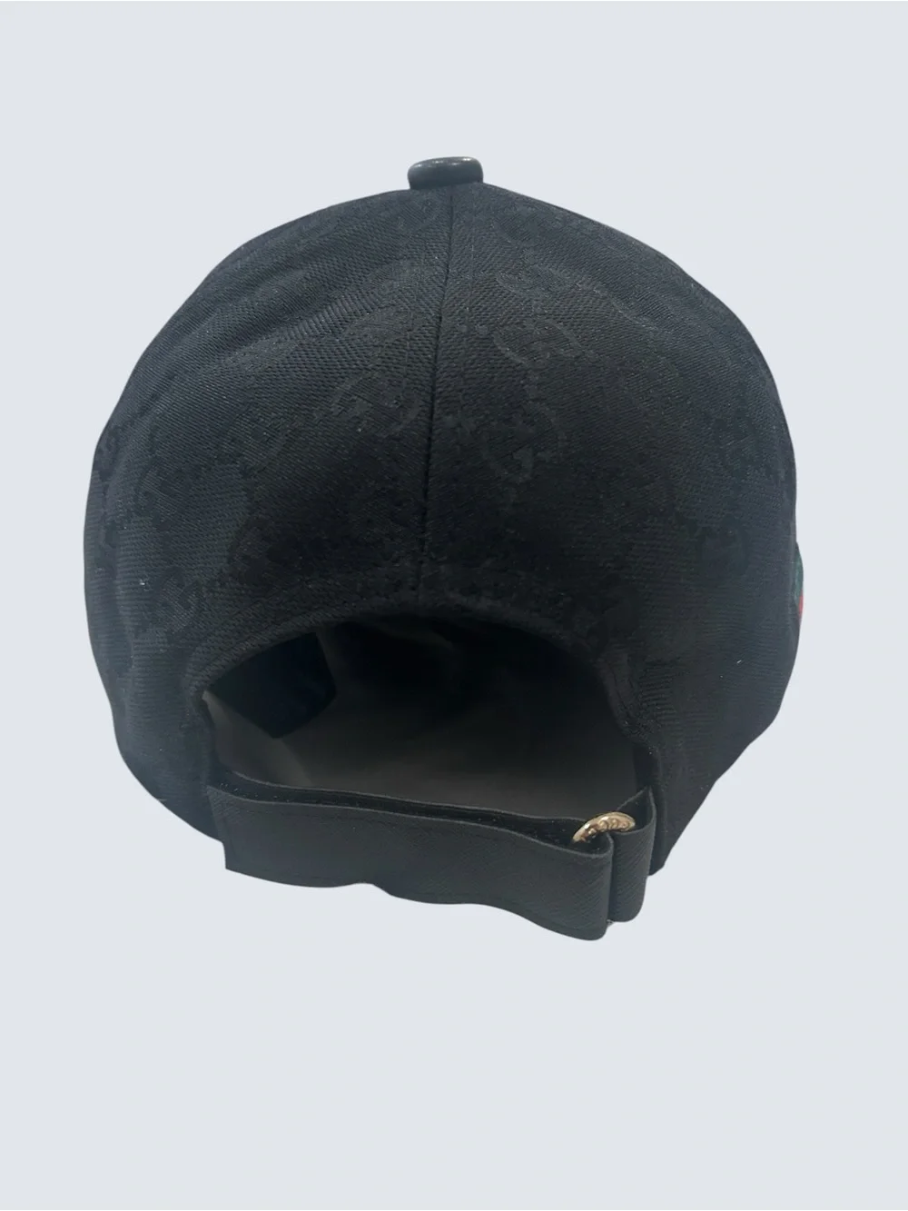 Gucci Black Monogram Baseball Hat